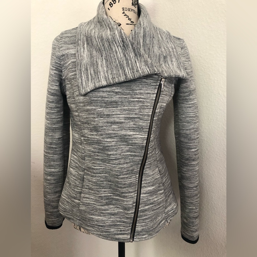 Athleta Gray Cowl Neck Asymmetrical Sweater